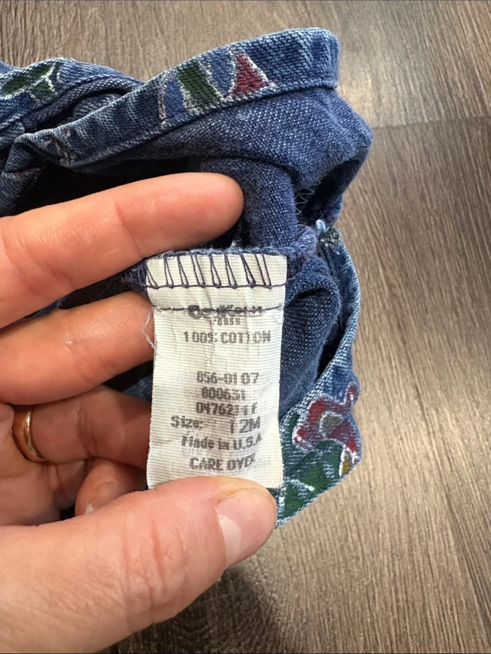 Vintage baby OshKosh Blue Denim Overalls with Vehicle Print